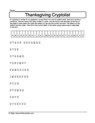 Thanksgiving Cryptolist #07